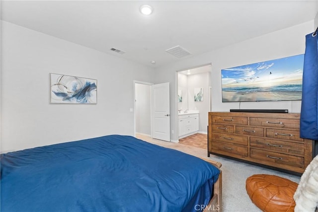 16004 Huckleberry Ave, Chino, CA 91708 - bedroom with light carpet and connected bathroom