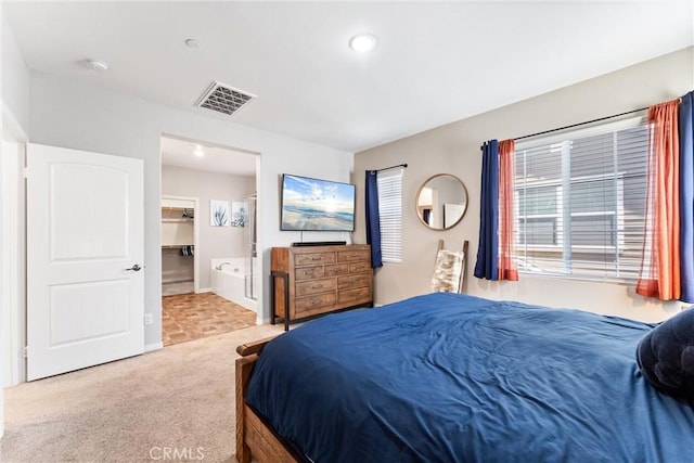 16004 Huckleberry Ave, Chino, CA 91708 - carpeted bedroom featuring connected bathroom and recessed lighting
