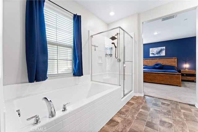 16004 Huckleberry Ave, Chino, CA 91708 - full bathroom with a garden tub, a stall shower, and ensuite bathroom