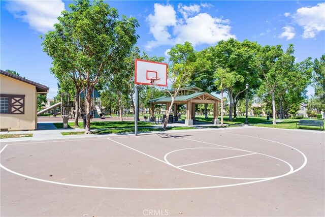 16004 Huckleberry Ave, Chino, CA 91708 - view of basketball court with a gazebo and community basketball court