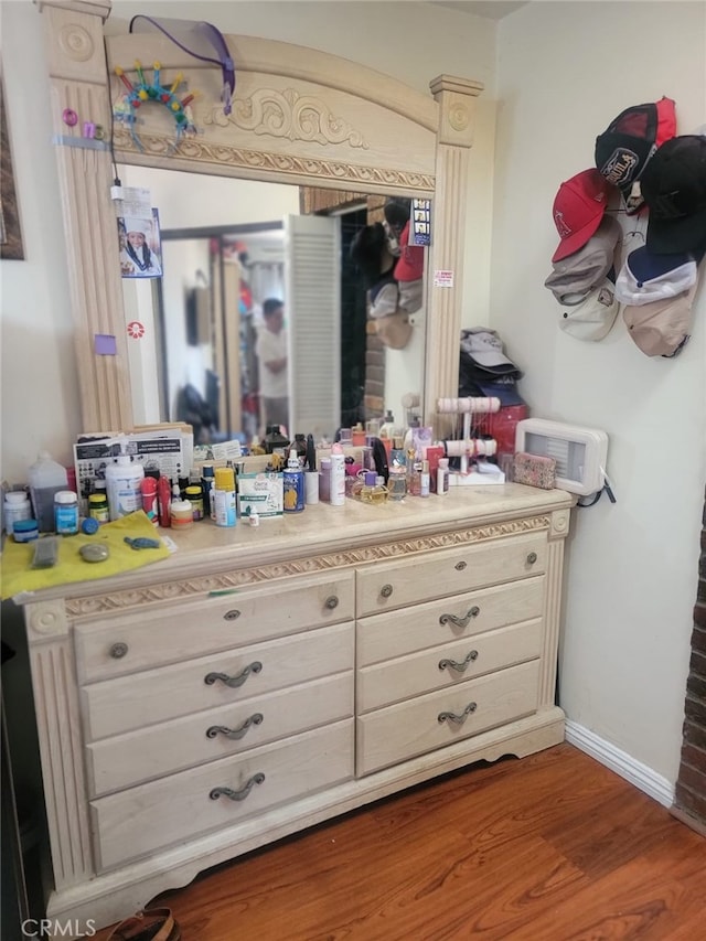 8502 Borson St, Downey, CA 90242 - bathroom featuring vanity and wood finished floors