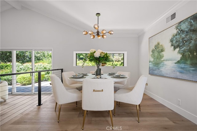 12 Creekside, Irvine, CA 92603 - dining room with a chandelier, wood finished floors, and crown molding