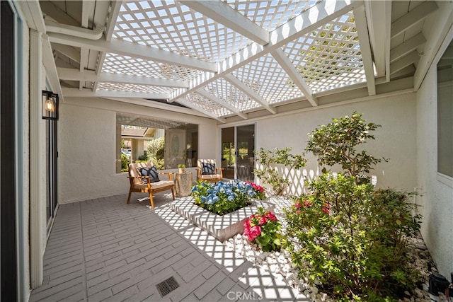 12 Creekside, Irvine, CA 92603 - view of patio featuring a pergola