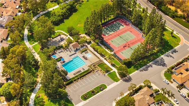 12 Creekside, Irvine, CA 92603 - aerial view of residential area with a pool