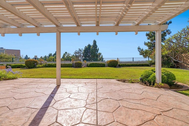 837 Calle Lagasca, Chula Vista, CA 91910 - fenced backyard featuring a pergola and a patio area