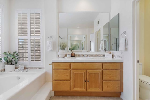837 Calle Lagasca, Chula Vista, CA 91910 - full bathroom featuring vanity, a garden tub, and a shower