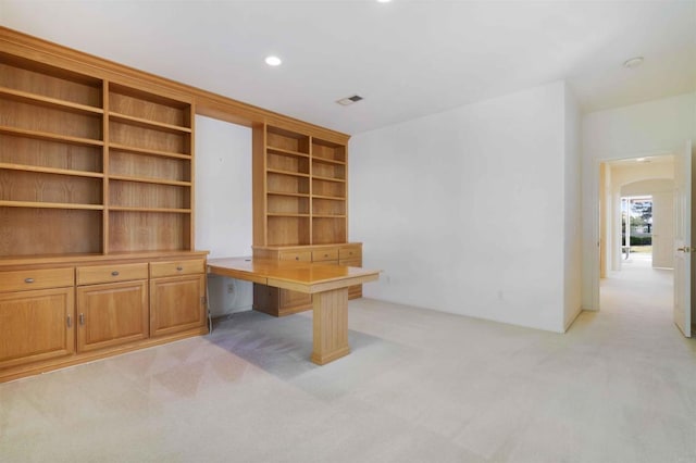 837 Calle Lagasca, Chula Vista, CA 91910 - unfurnished office with light colored carpet, built in features, and recessed lighting