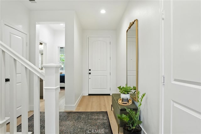 12 Rastro St, Rancho Mission Viejo, CA 92694 - entryway featuring light wood-style floors and recessed lighting