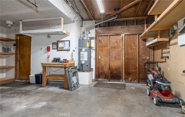 36151 Sharon Way, Yucaipa, CA 92399 - garage featuring secured water heater and a workshop area