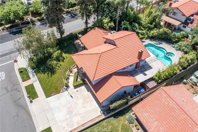 36151 Sharon Way, Yucaipa, CA 92399 - aerial view of a pool