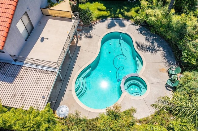 36151 Sharon Way, Yucaipa, CA 92399 - aerial view of a pool area