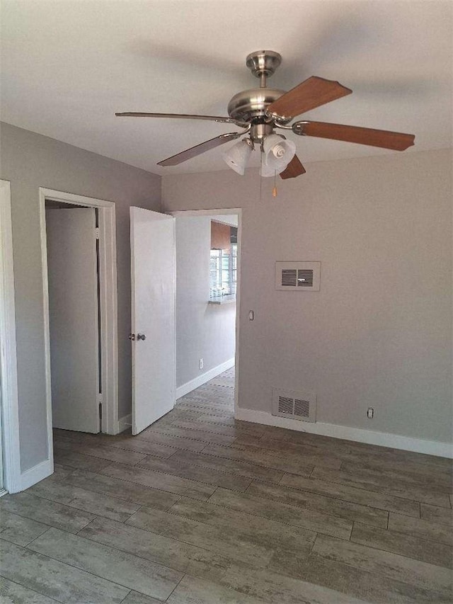 2109 N Marengo Ave, Altadena, CA 91001 - empty room with ceiling fan and wood finished floors