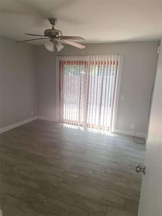 2109 N Marengo Ave, Altadena, CA 91001 - unfurnished room featuring ceiling fan and wood finished floors