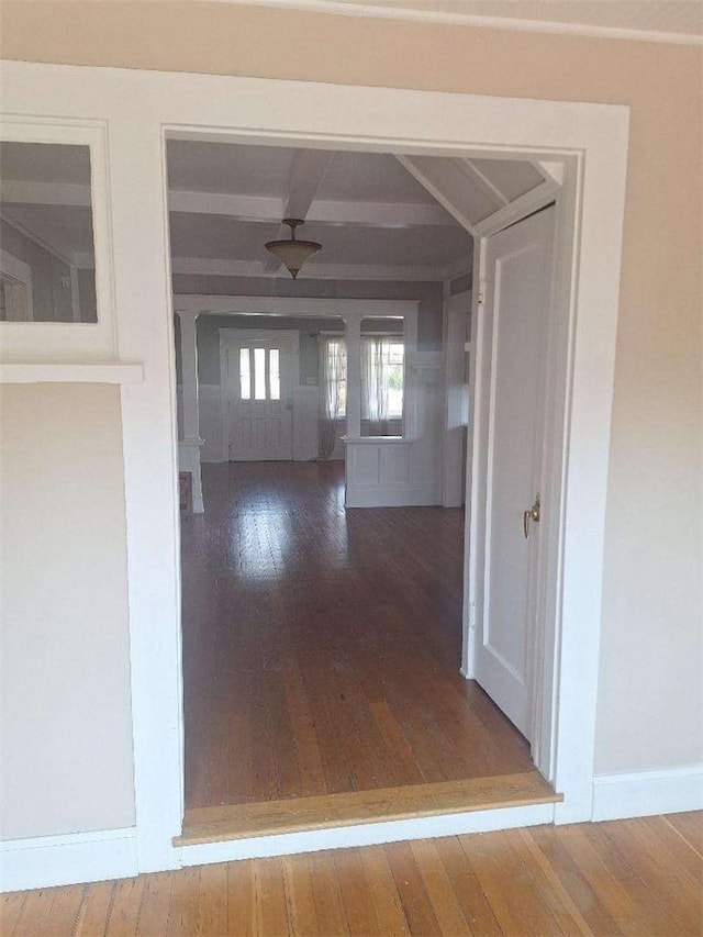 2109 N Marengo Ave, Altadena, CA 91001 - corridor with wood-type flooring and baseboards