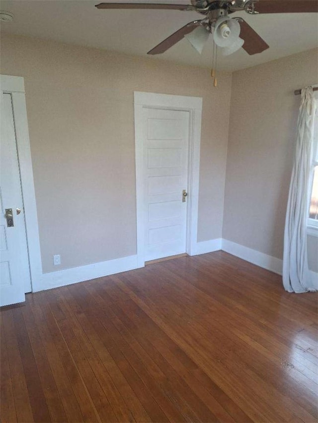 2109 N Marengo Ave, Altadena, CA 91001 - spare room with ceiling fan and hardwood / wood-style flooring