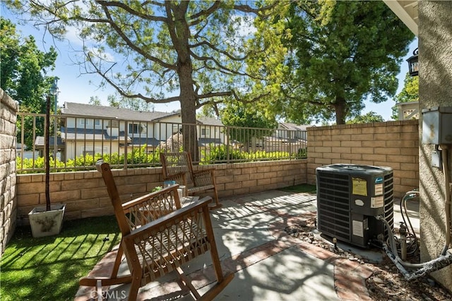 23612 Muir Trl Unit 74, Valencia, CA 91354 - fenced backyard with a patio area and a residential view