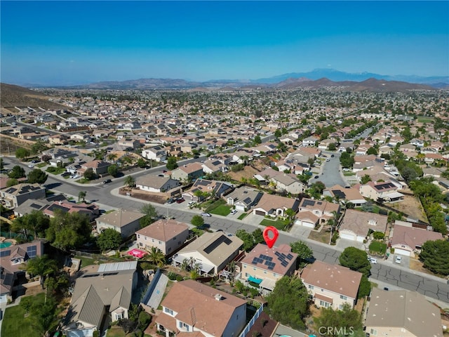29063 Boulder Crest Way, Menifee, CA 92584 - aerial view of property's location featuring a mountainous background and nearby suburban area