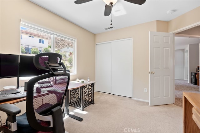 29063 Boulder Crest Way, Menifee, CA 92584 - exercise area featuring carpet floors and a ceiling fan