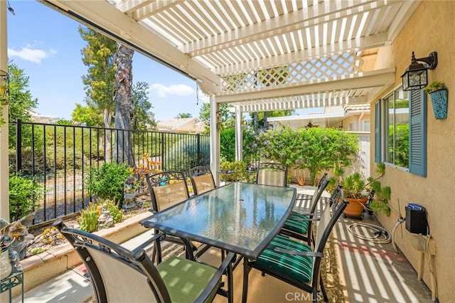 23974 Via Astuto, Murrieta, CA 92562 - view of patio / terrace with outdoor dining space and a pergola
