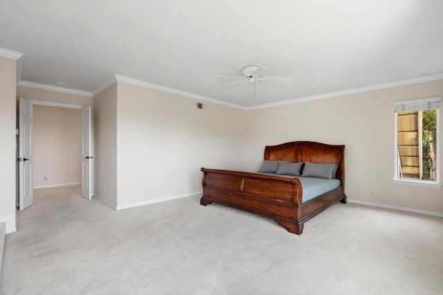 4750 Jeffer Ln, La Mesa, CA 91941 - bedroom with ornamental molding, carpet floors, and ceiling fan