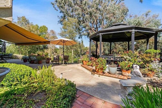 4750 Jeffer Ln, La Mesa, CA 91941 - view of patio featuring a gazebo and outdoor dining space
