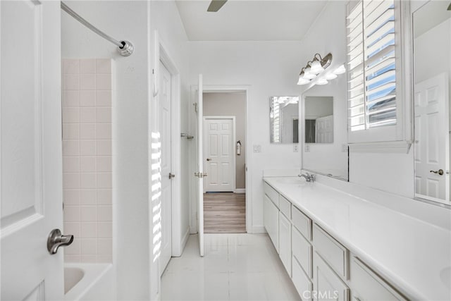 23825 Lancer Ct, Wildomar, CA 92595 - bathroom featuring double vanity and  shower combination