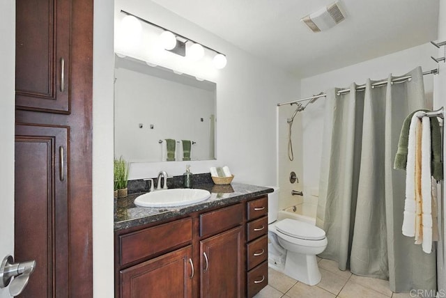5252 Orange Ave Unit 326, San Diego, CA 92115 - bathroom featuring tile patterned floors, vanity, and shower / bath combination with curtain