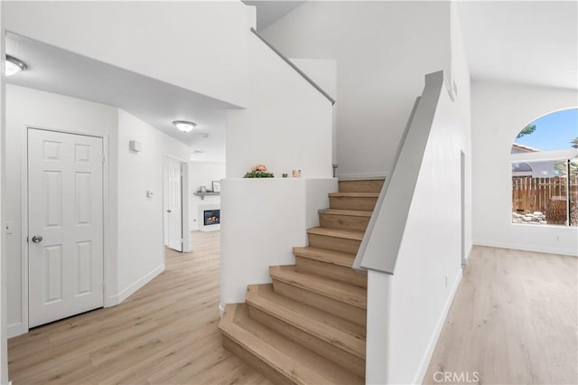 39524 Hawthorne St, Palmdale, CA 93551 - staircase with wood finished floors