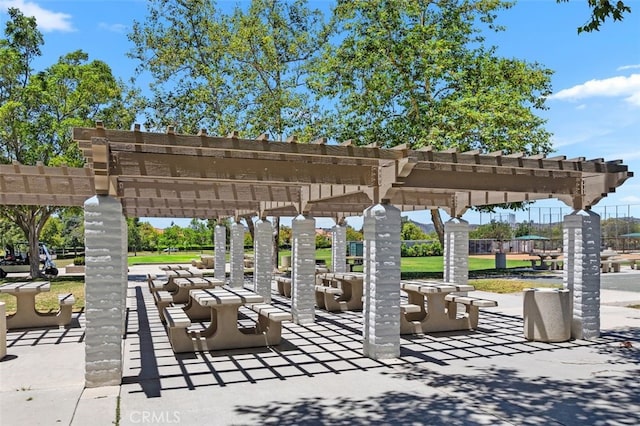 7 Via Olorosa, Rancho Santa Margarita, CA 92688 - surrounding community with a pergola and outdoor lounge area