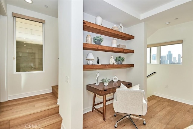 1050 N Joels Pl, Los Angeles, CA 90012 - office space with light wood-type flooring and recessed lighting