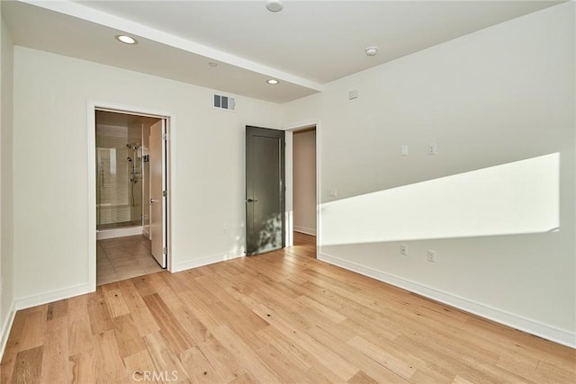 1050 N Joels Pl, Los Angeles, CA 90012 - unfurnished room featuring light wood-style floors and recessed lighting