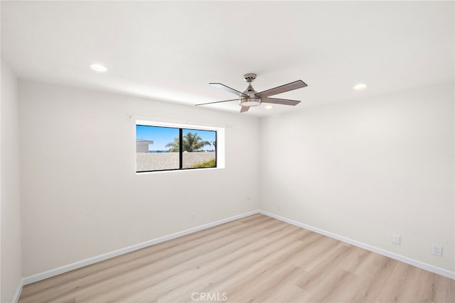33771 Copper Lantern St, Dana Point, CA 92629 - spare room with recessed lighting, light wood-style floors, and a ceiling fan