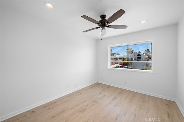33771 Copper Lantern St, Dana Point, CA 92629 - spare room featuring light wood-style floors, recessed lighting, and ceiling fan