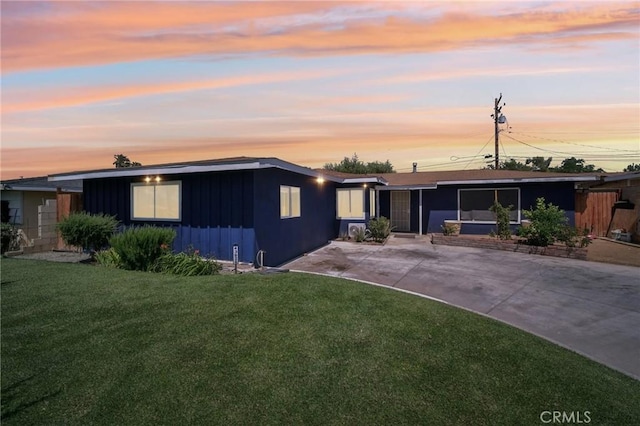 43926 3rd St E, Lancaster, CA 93535 - view of front facade featuring a front yard and driveway