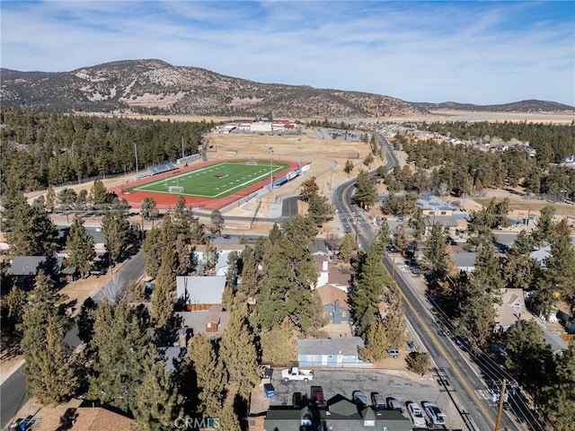 130 Maple Ln, Sugarloaf, CA 92386 - aerial view of property's location with a mountainous background