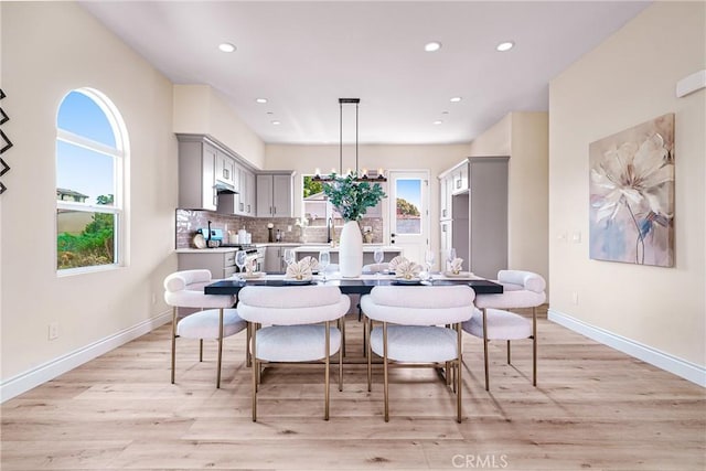 2709 Cogswell Rd Unit A, El Monte, CA 91732 - dining room featuring light wood-style floors and recessed lighting