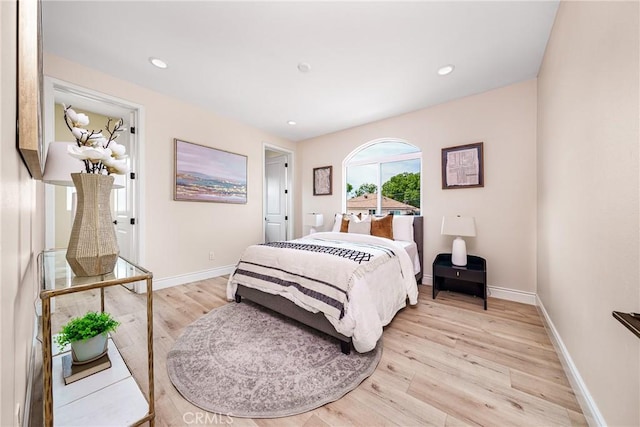2709 Cogswell Rd Unit A, El Monte, CA 91732 - bedroom with light wood-style flooring and recessed lighting