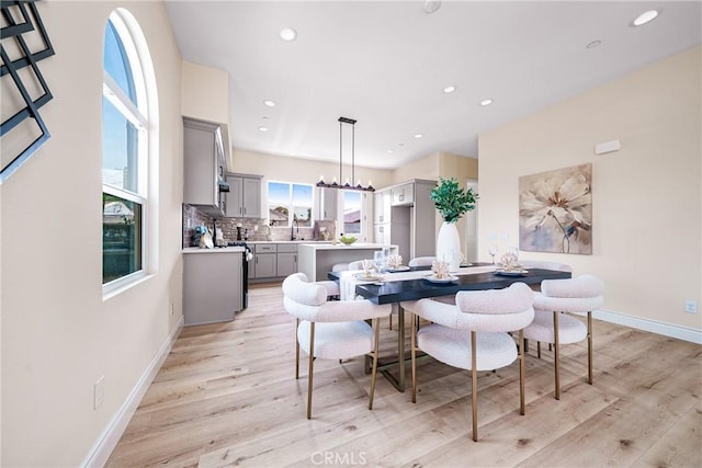 2709 Cogswell Rd Unit A, El Monte, CA 91732 - dining space with light wood-type flooring and recessed lighting