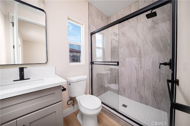 2709 Cogswell Rd Unit B, El Monte, CA 91732 - full bath featuring a stall shower, vanity, and wood finished floors