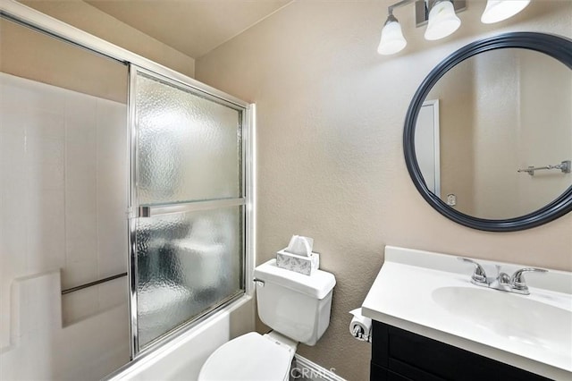 18818 Vista Del Canon Unit G, Newhall, CA 91321 - bathroom featuring vanity and bath / shower combo with glass door