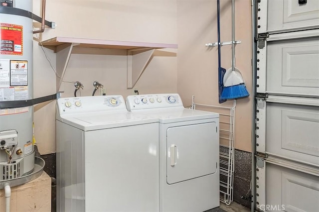 18818 Vista Del Canon Unit G, Newhall, CA 91321 - washroom featuring strapped water heater and washer and clothes dryer