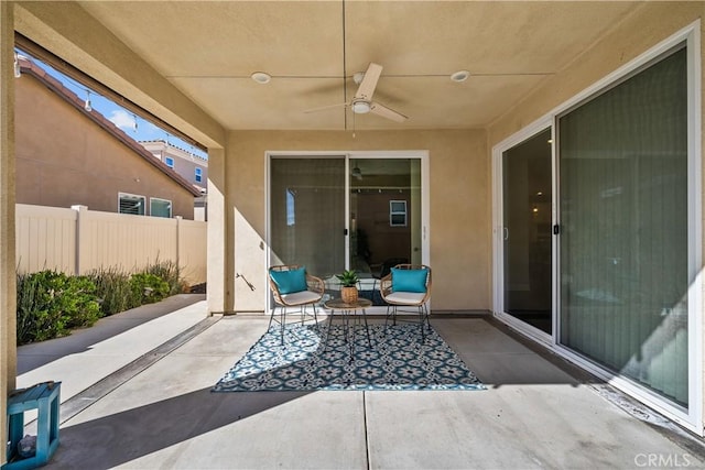 20552 Galloway, Saugus, CA 91350 - view of patio with ceiling fan