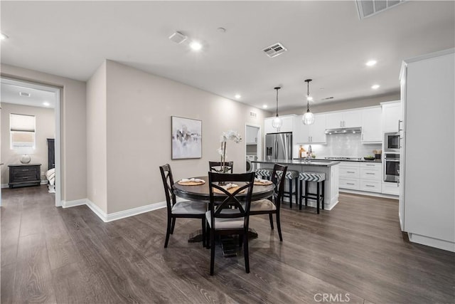 20552 Galloway, Saugus, CA 91350 - dining room with recessed lighting and dark wood finished floors