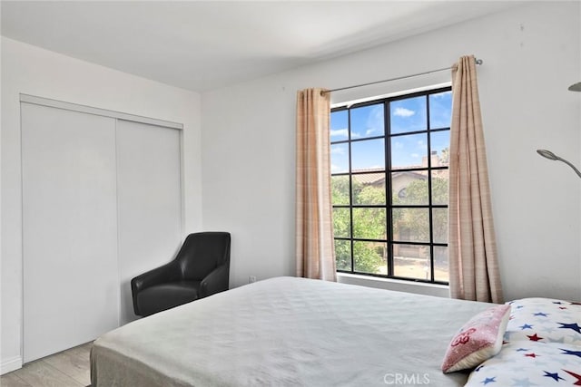 1029 S Reservoir St, Pomona, CA 91766 - bedroom with multiple windows, light wood-style floors, and a closet