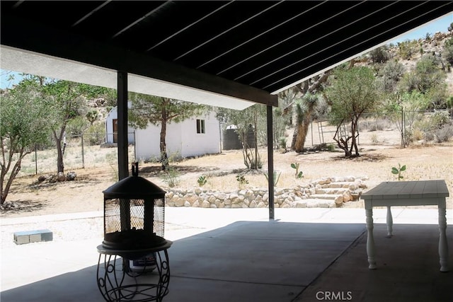 54889 Navajo Trl, Yucca Valley, CA 92284 - view of patio with an outdoor structure
