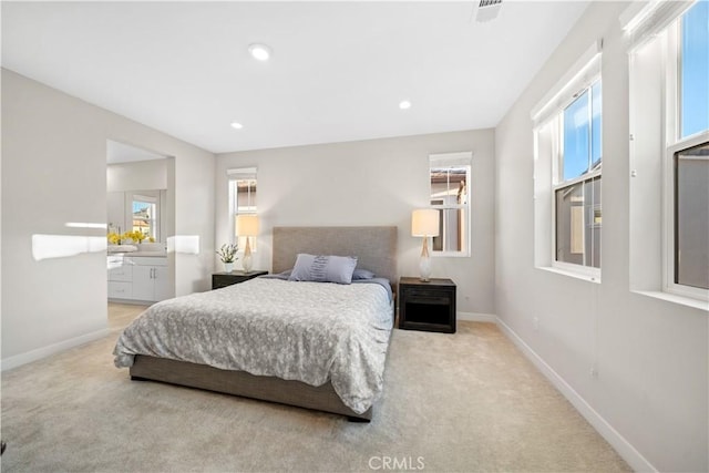 151 Fremont, Lake Forest, CA 92630 - bedroom featuring multiple windows, carpet flooring, and recessed lighting