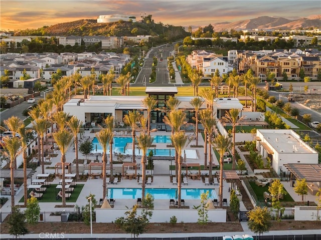 151 Fremont, Lake Forest, CA 92630 - aerial view of residential area featuring a pool area and mountains