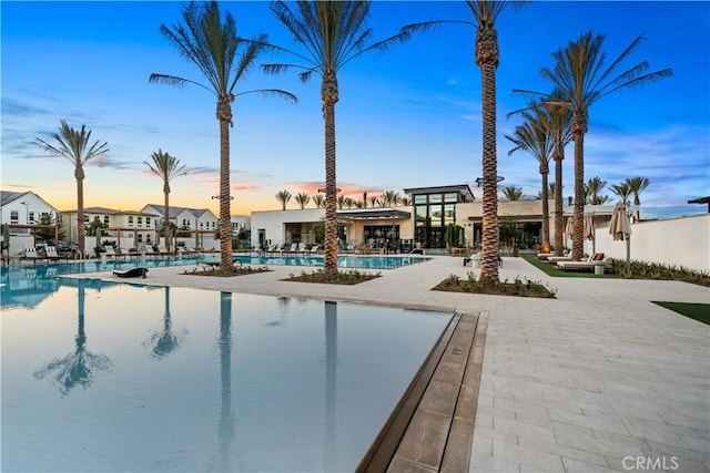 151 Fremont, Lake Forest, CA 92630 - pool at dusk featuring a community pool
