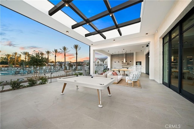 151 Fremont, Lake Forest, CA 92630 - patio terrace at dusk with a patio