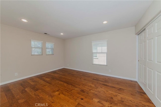 2142 Root St, Fullerton, CA 92833 - unfurnished bedroom featuring wood finished floors, recessed lighting, and a closet